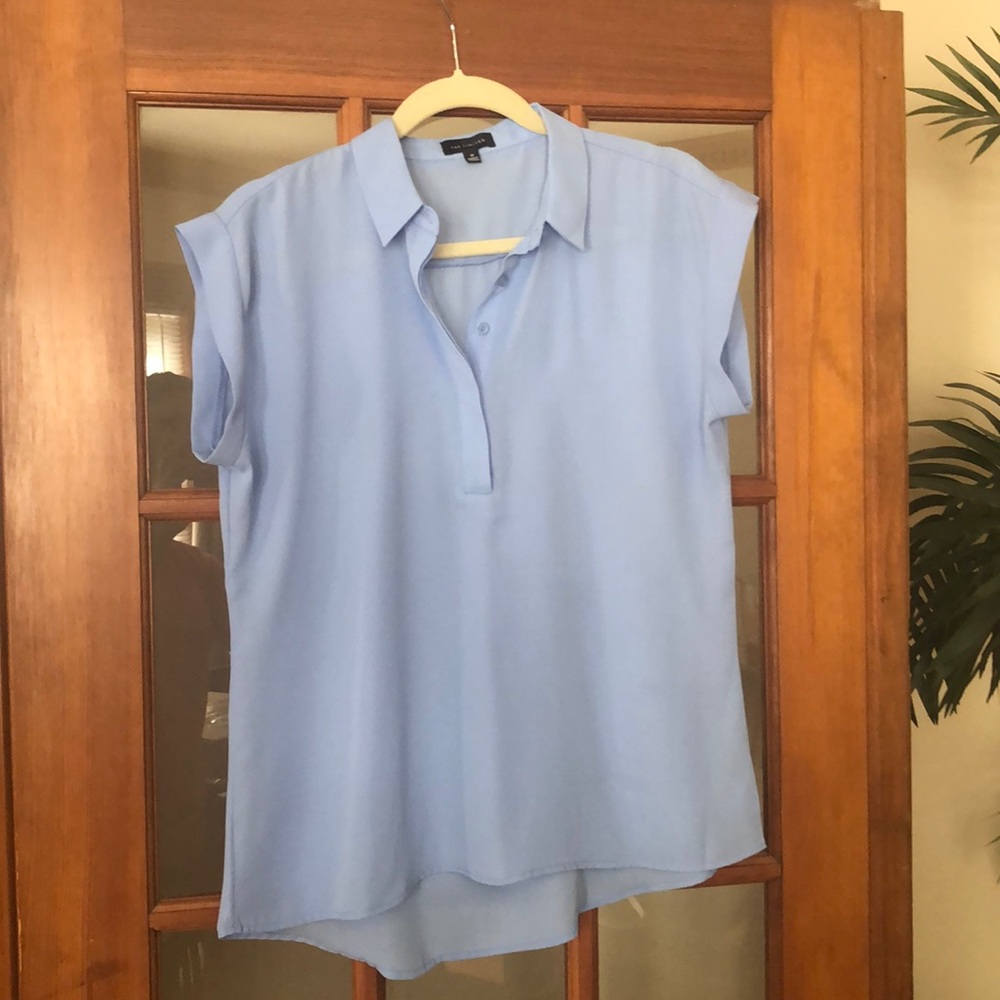 The Limited sky blue short sleeve blouse
